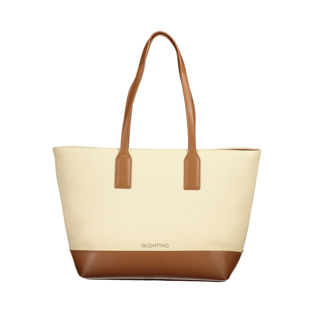 Beige Polyurethane Women's Bag