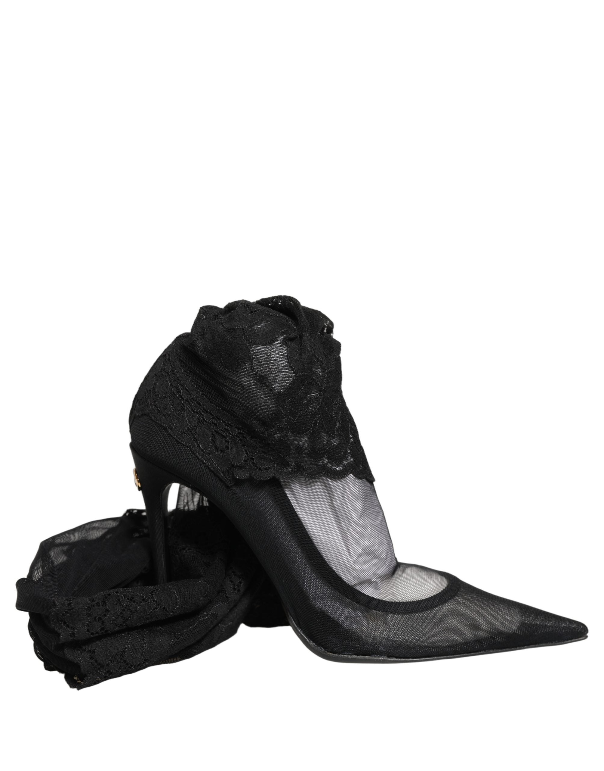 Black Over The Knee Sock Pumps Boots Shoes