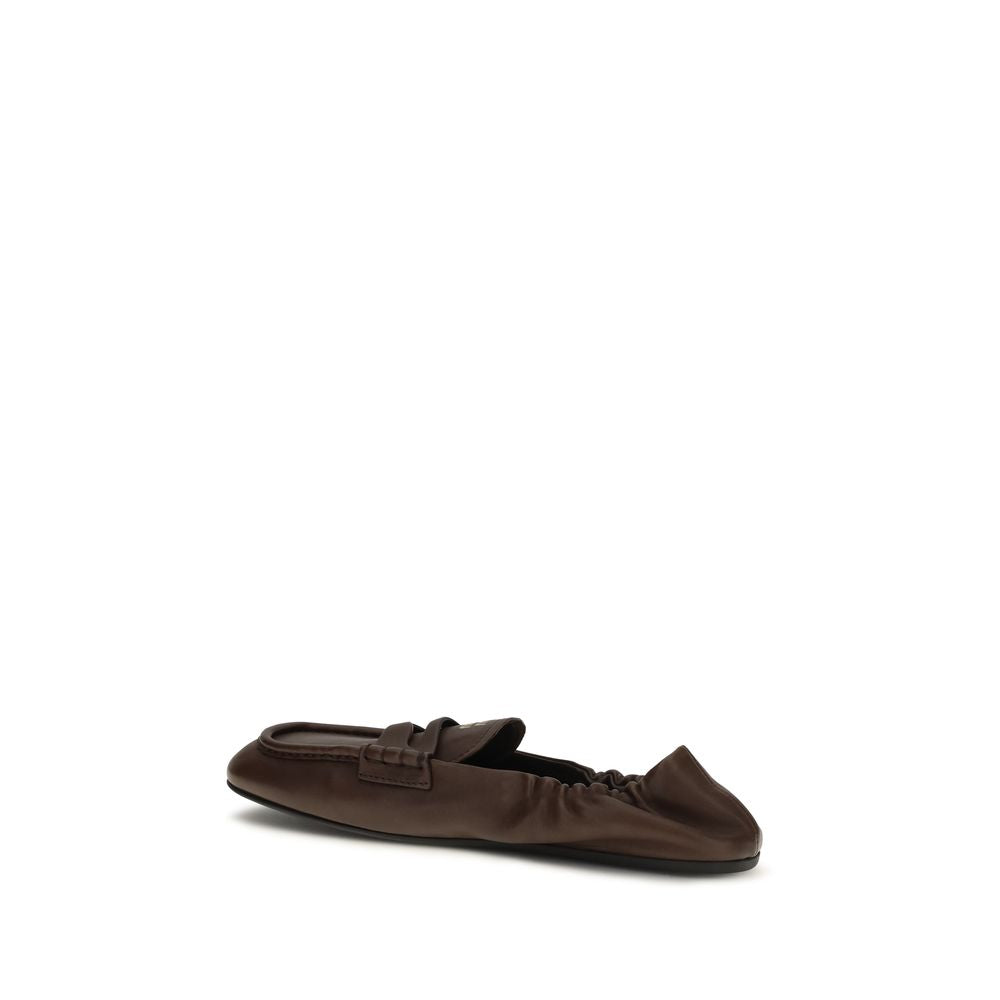 Brown Lamb Ovis Aries Aries Slip-On Loafers