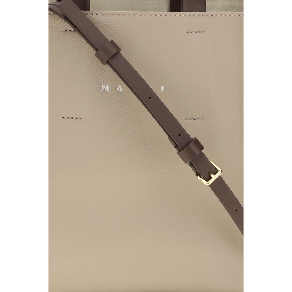 Beige Calf Leather Bos Taurus Shoulder Bag