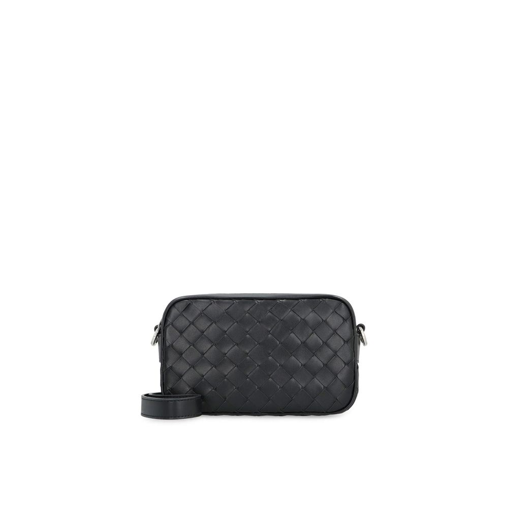 Black Calfskin Shoulder Bag
