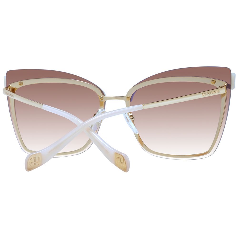 Beige Metal Sunglasses