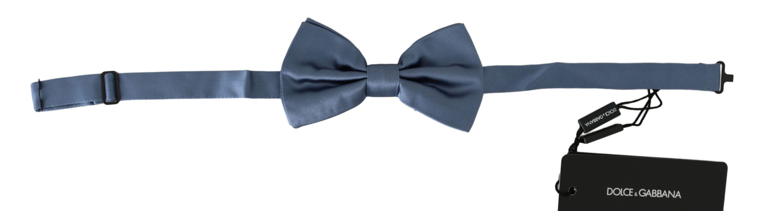 Modrý motýlek Papillon s nastavitelným výstřihem ze 100% hedvábí