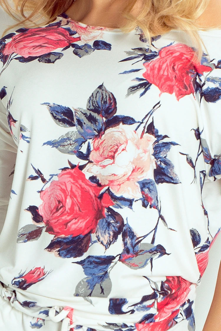 Sporty dress – Colored Large Flowers