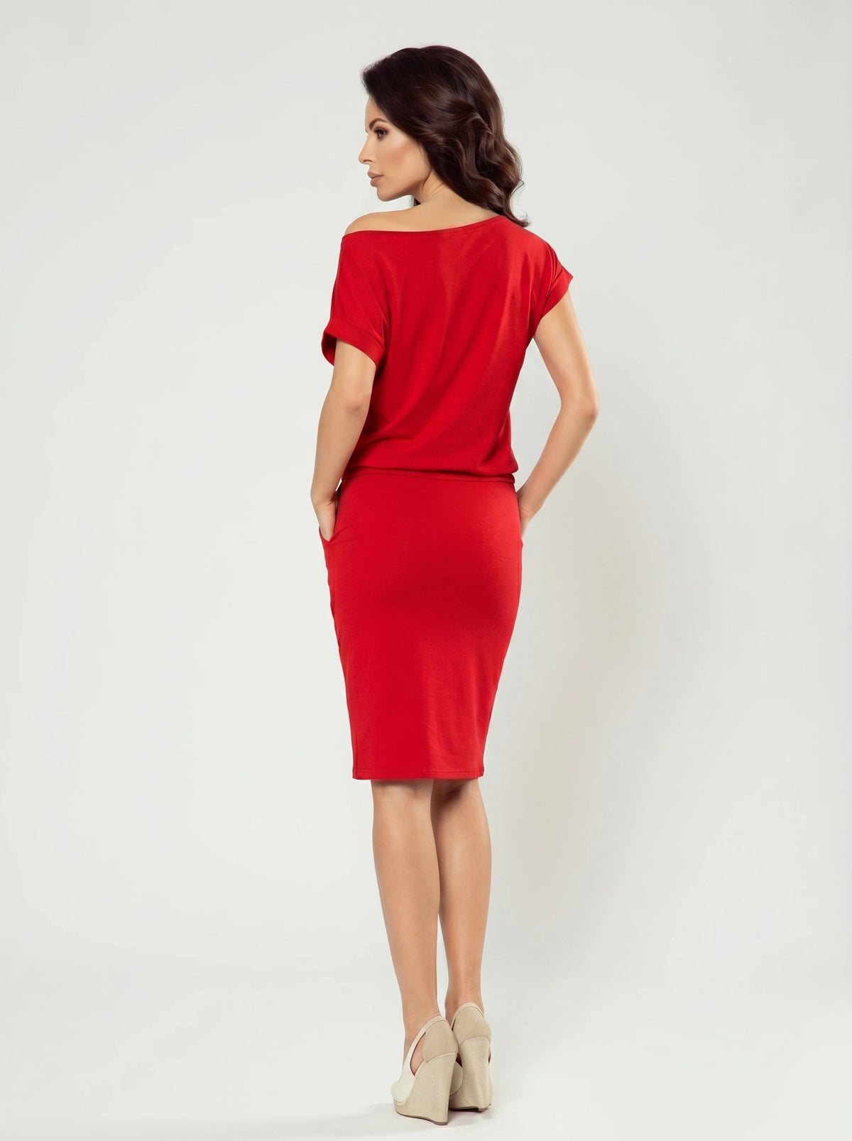 Short sleeve sport dress – Red