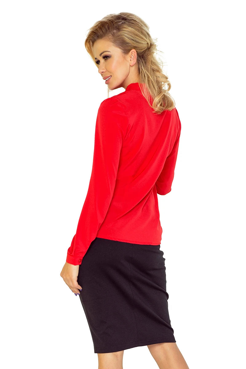 Blouse with bond – Red