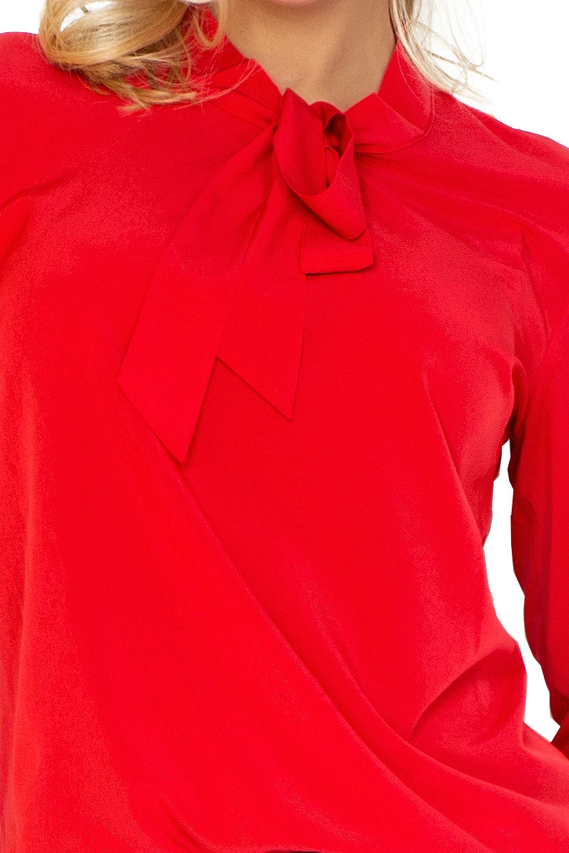 Blouse with bond – Red