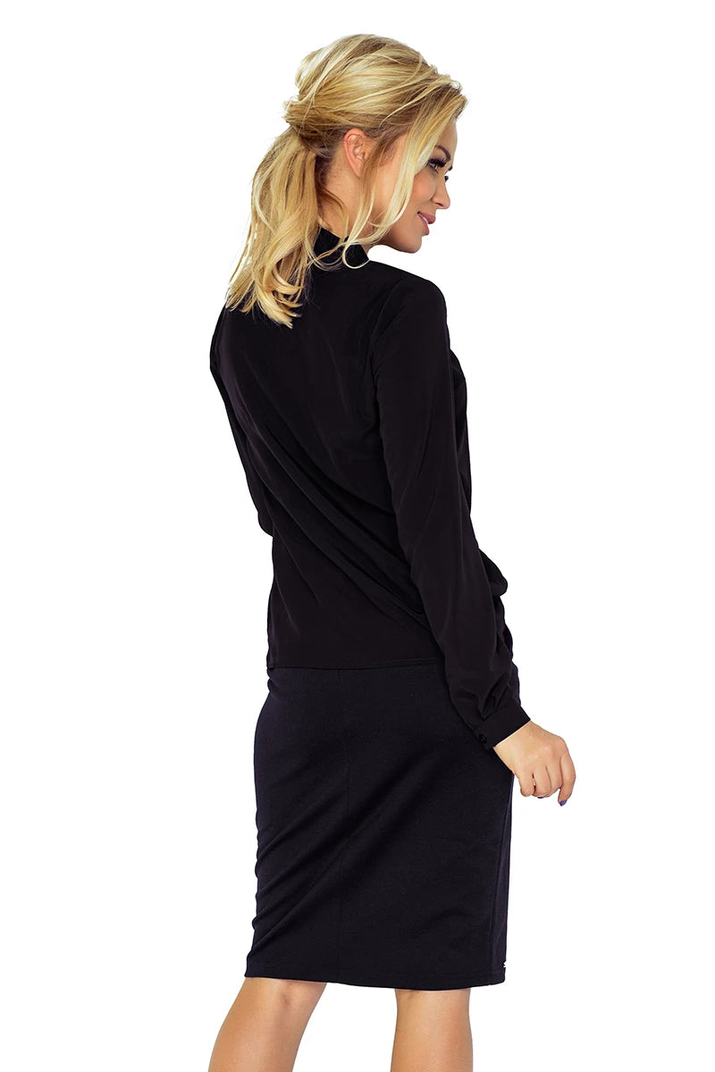 Blouse with bond – Black
