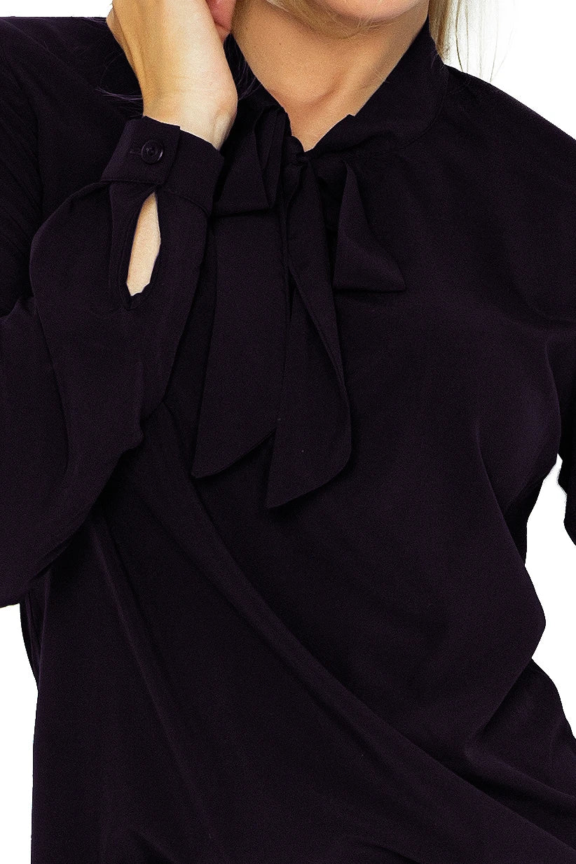 Blouse with bond – Black