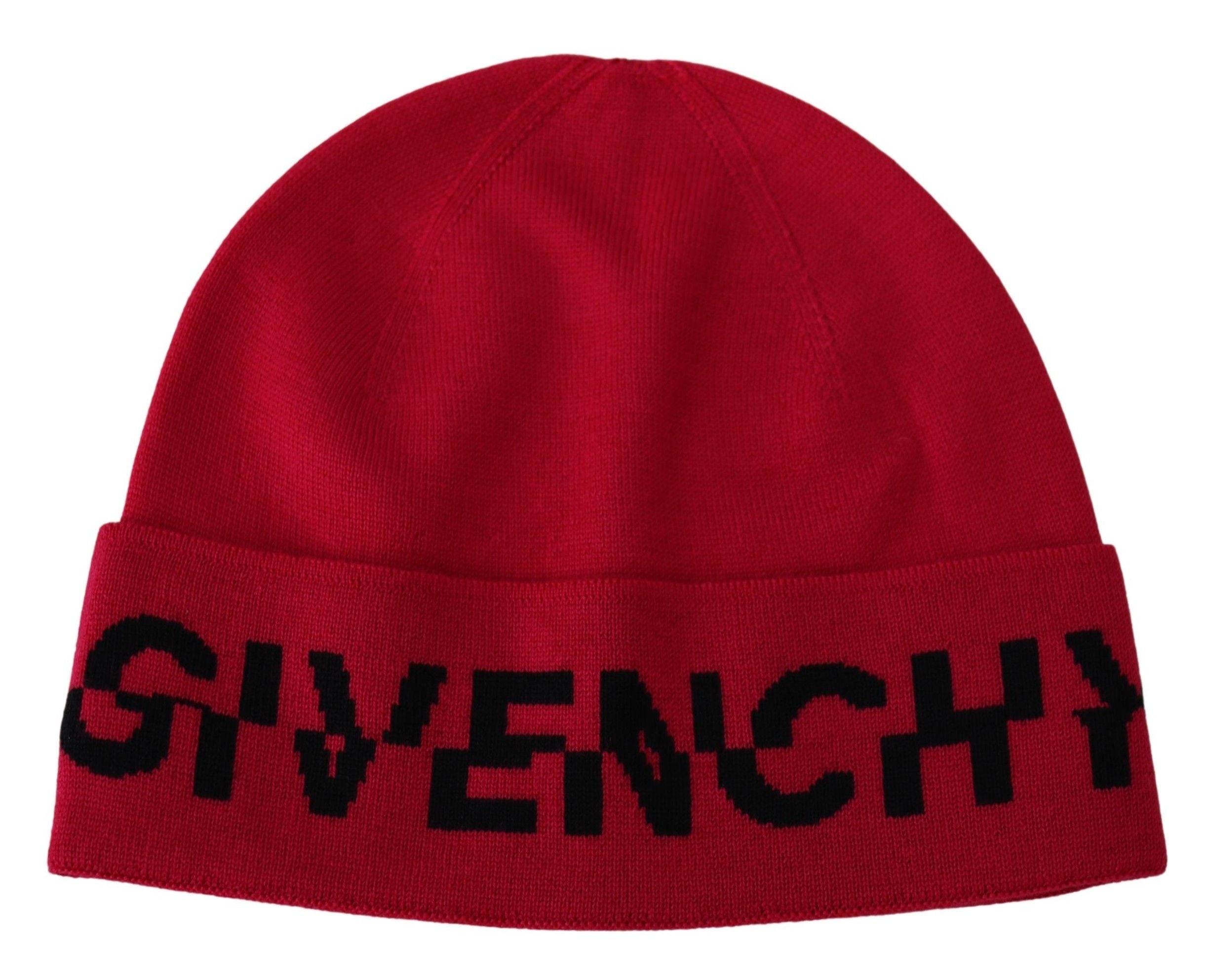 Červená růžová vlněná čepice unisex pánská čepice pro ženy