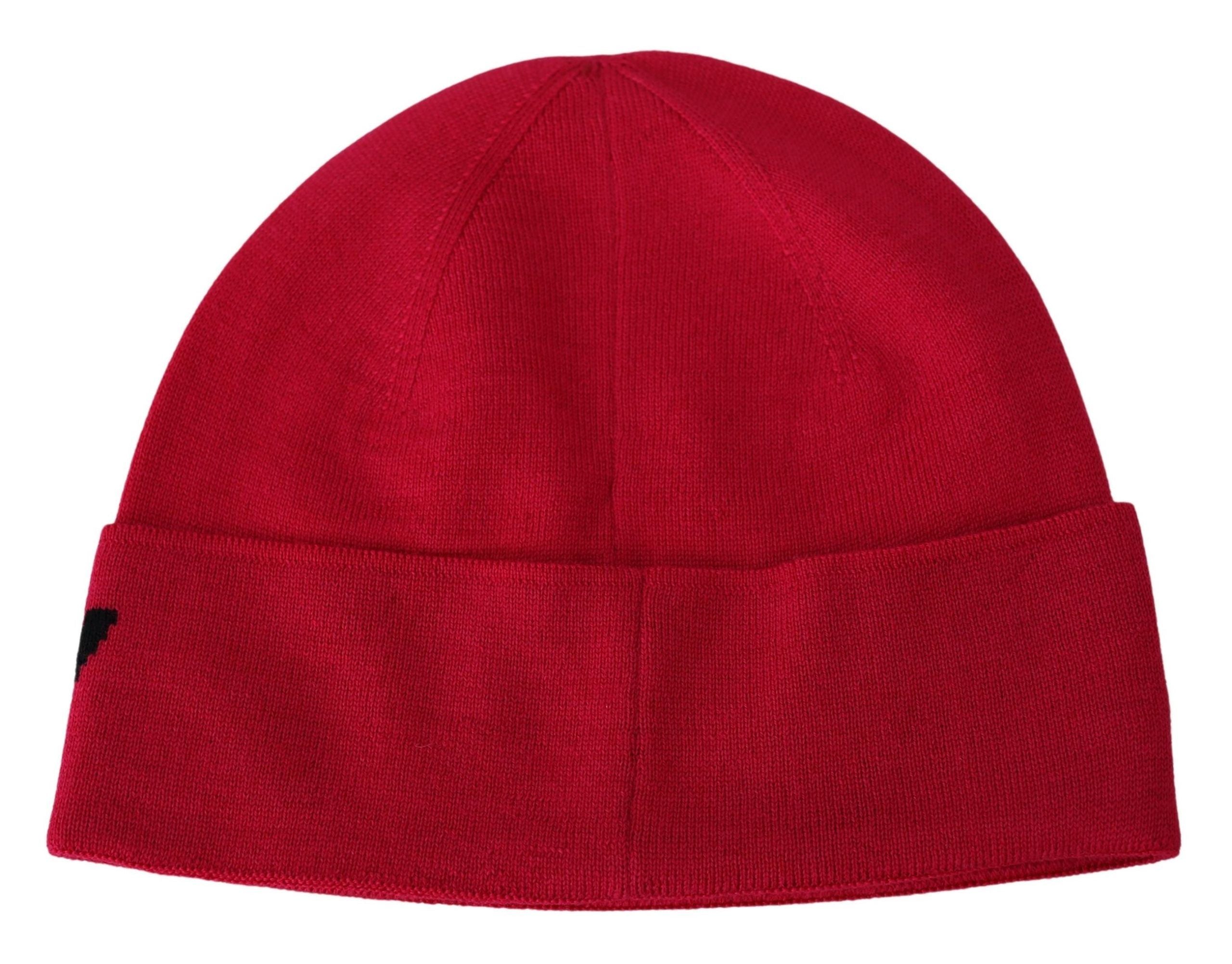 Červená růžová vlněná čepice unisex pánská čepice pro ženy