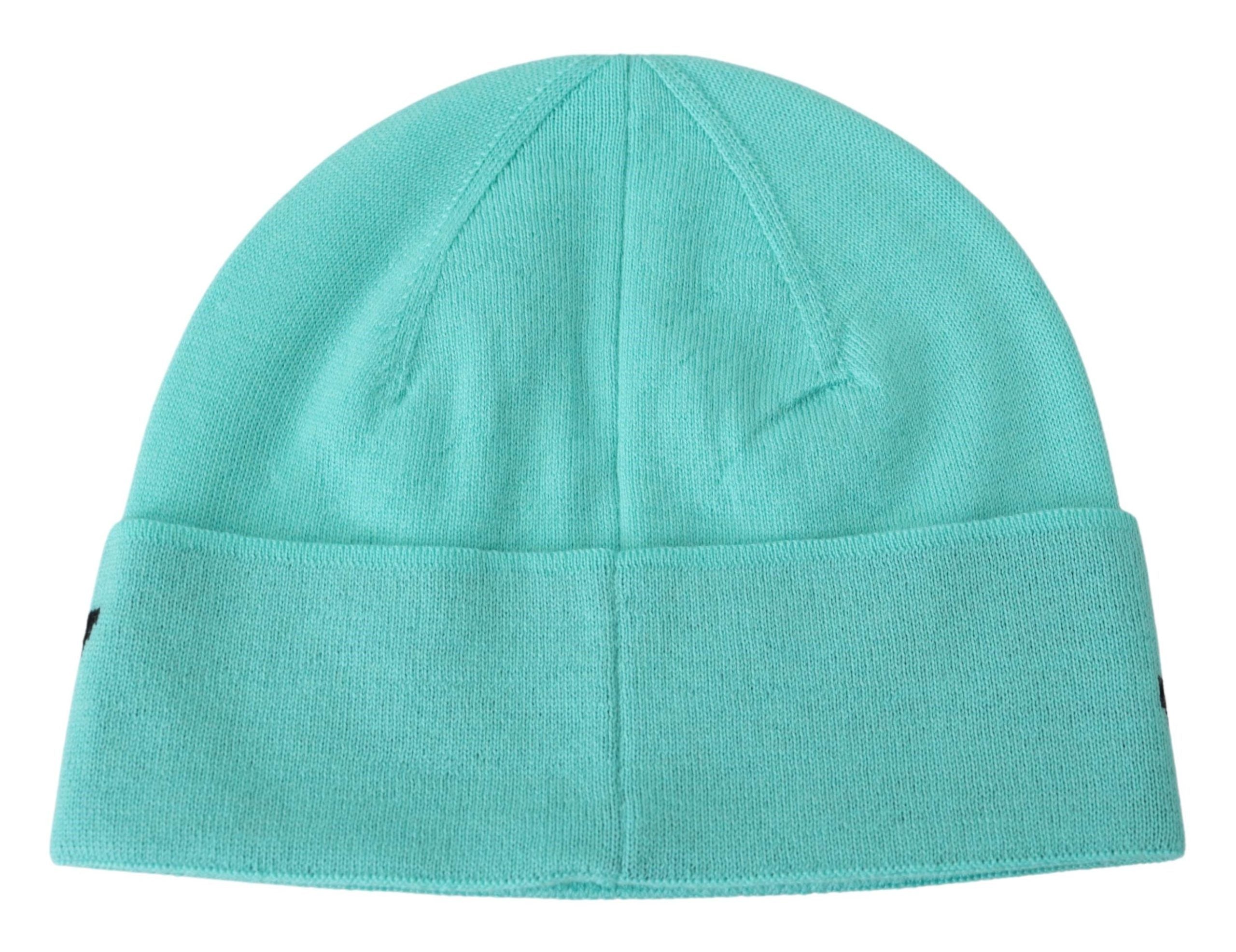 Zelená vlněná čepice Beanie unisex s logem