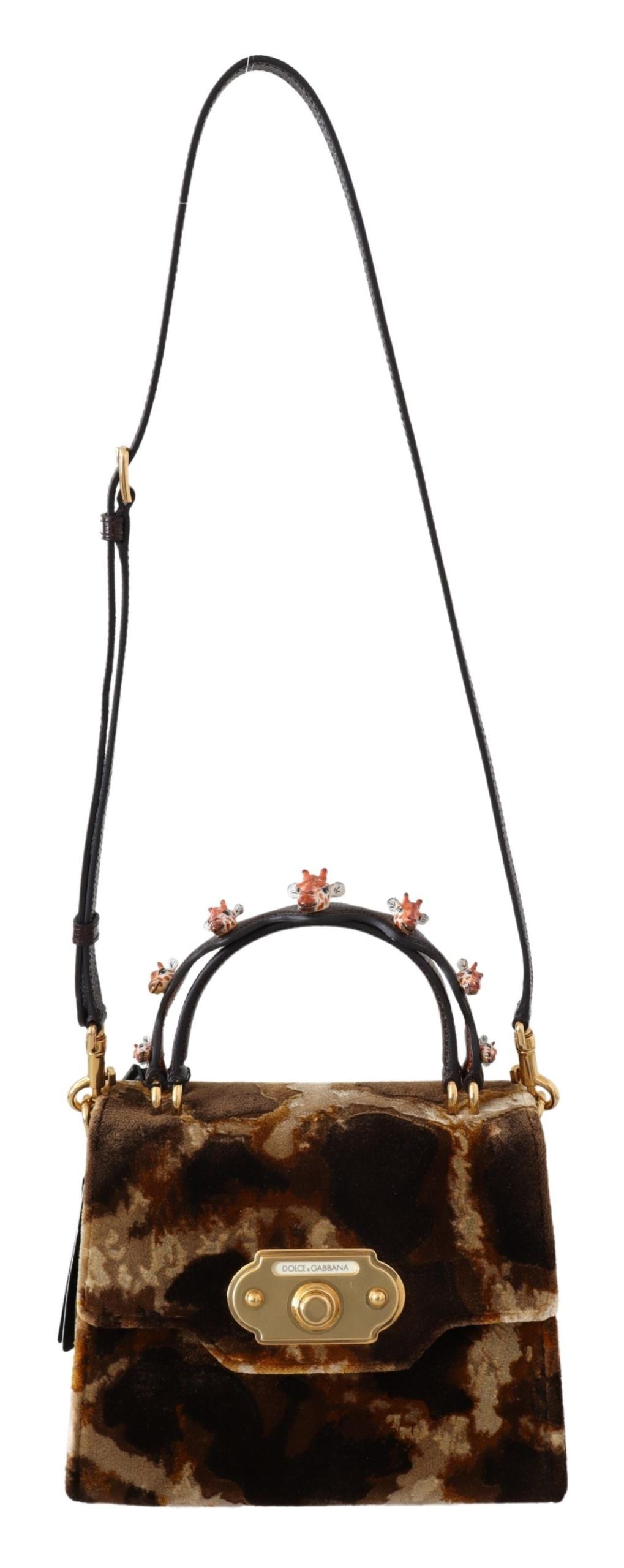 Hnědá žirafa crossbody kabelka Borse WELCOME kabelka