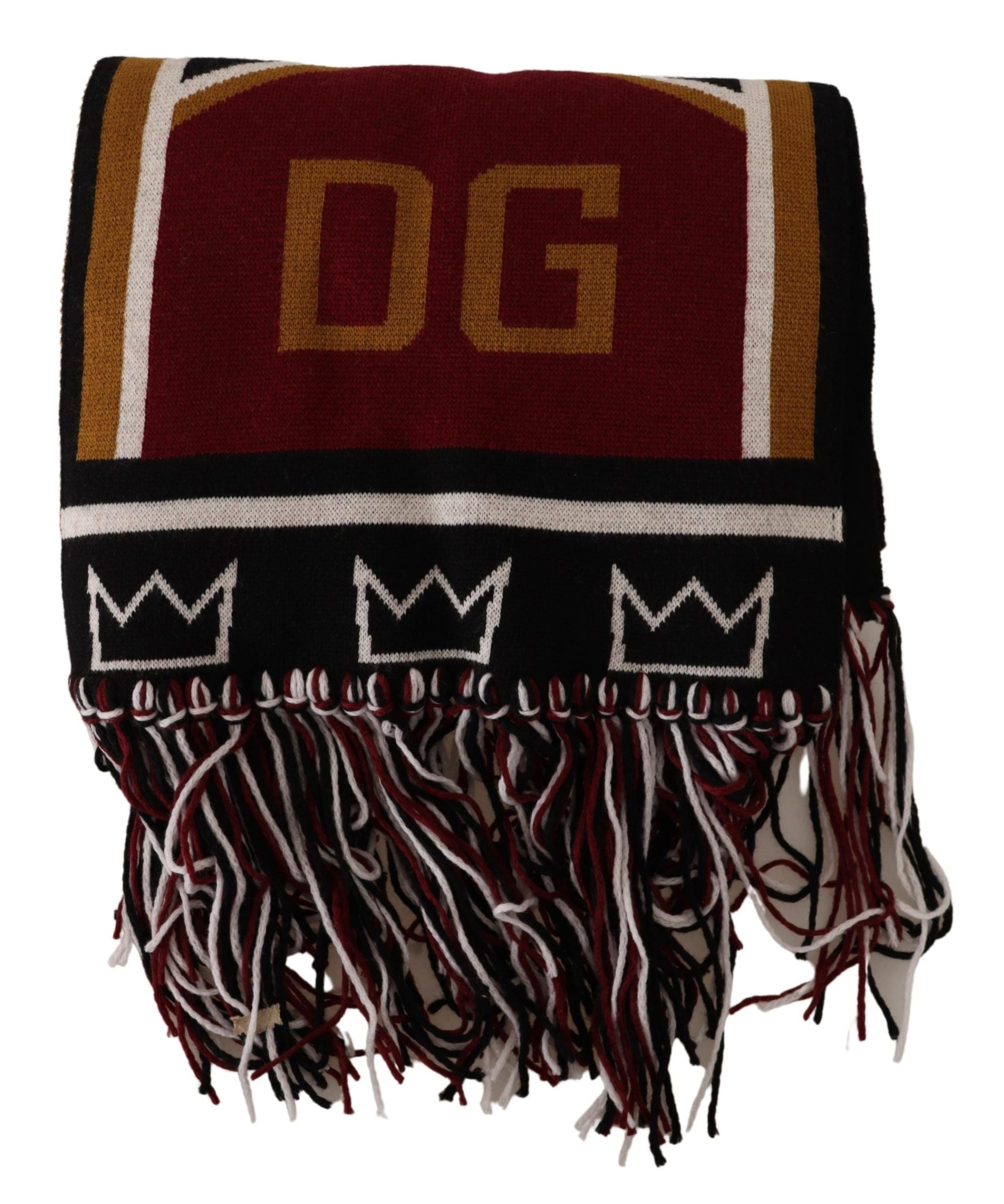 Vícebarevný vlněný pletený šátek DG King Shawl Wrap