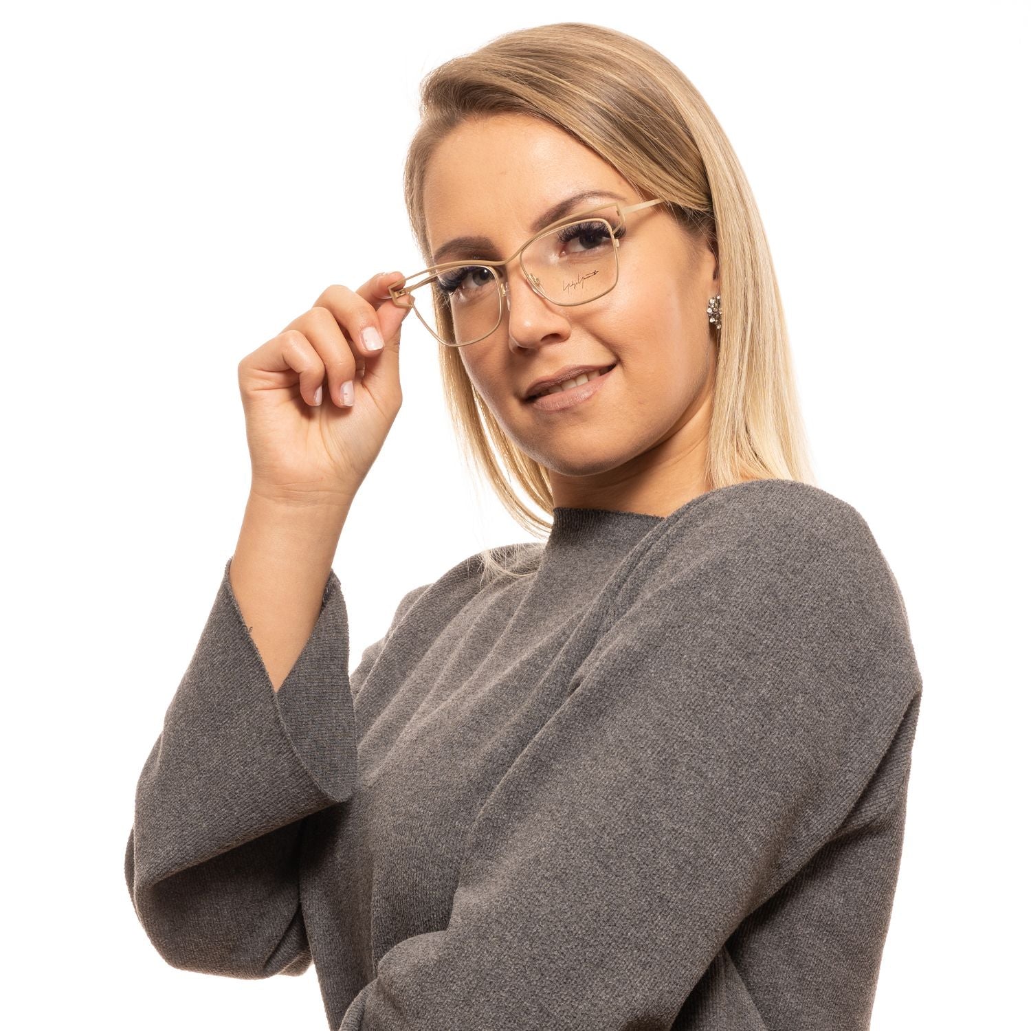 Gold Women Glasses Frame