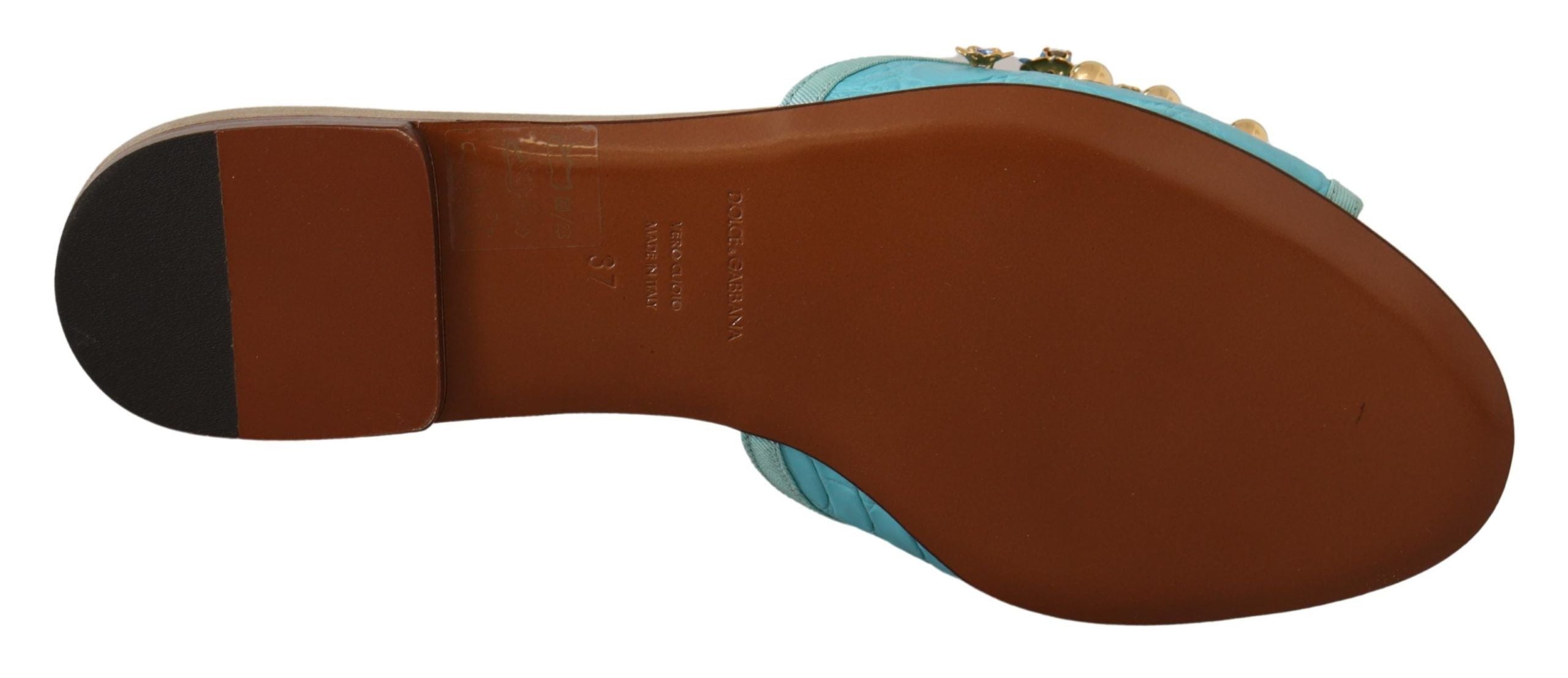 Sandály Blue Crystal Exotic Leather Blue Crystal