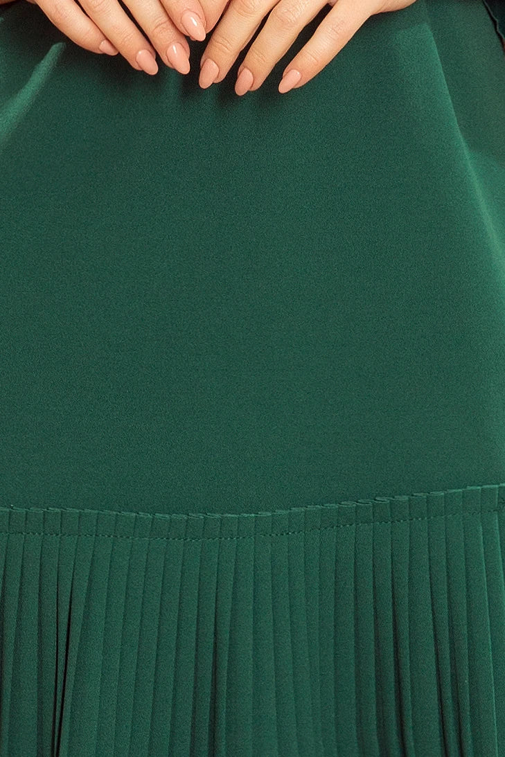 LUCY – pleated comfortable dress – Green