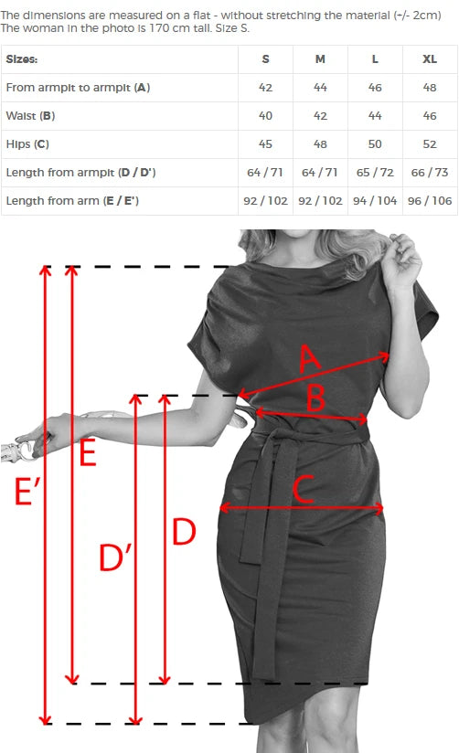 ROXI dress with asymmetrical skirt and belt – Olive Color