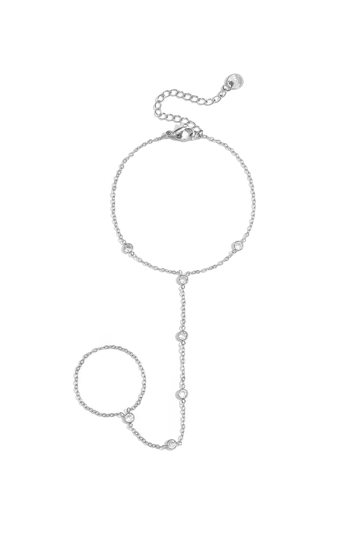 Hand chain with round stones