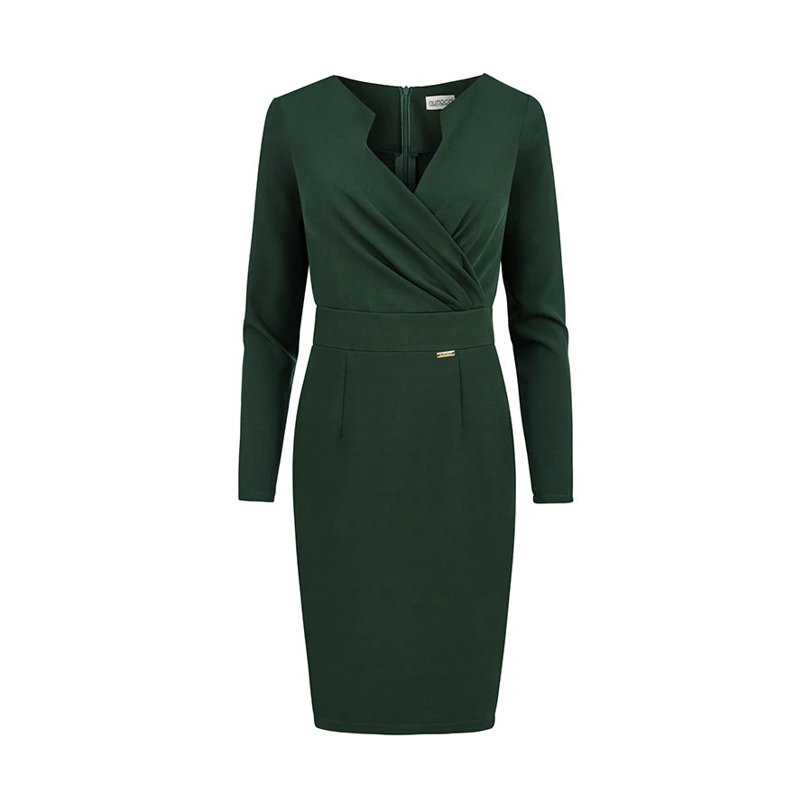 MIA Dress with a neckline – Green