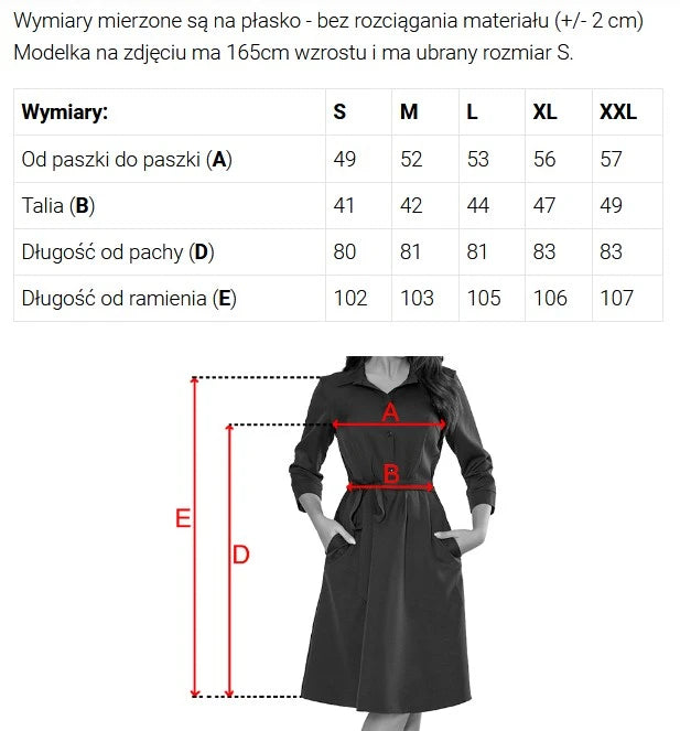 SANDY Flared shirt dress with a belt – Beige