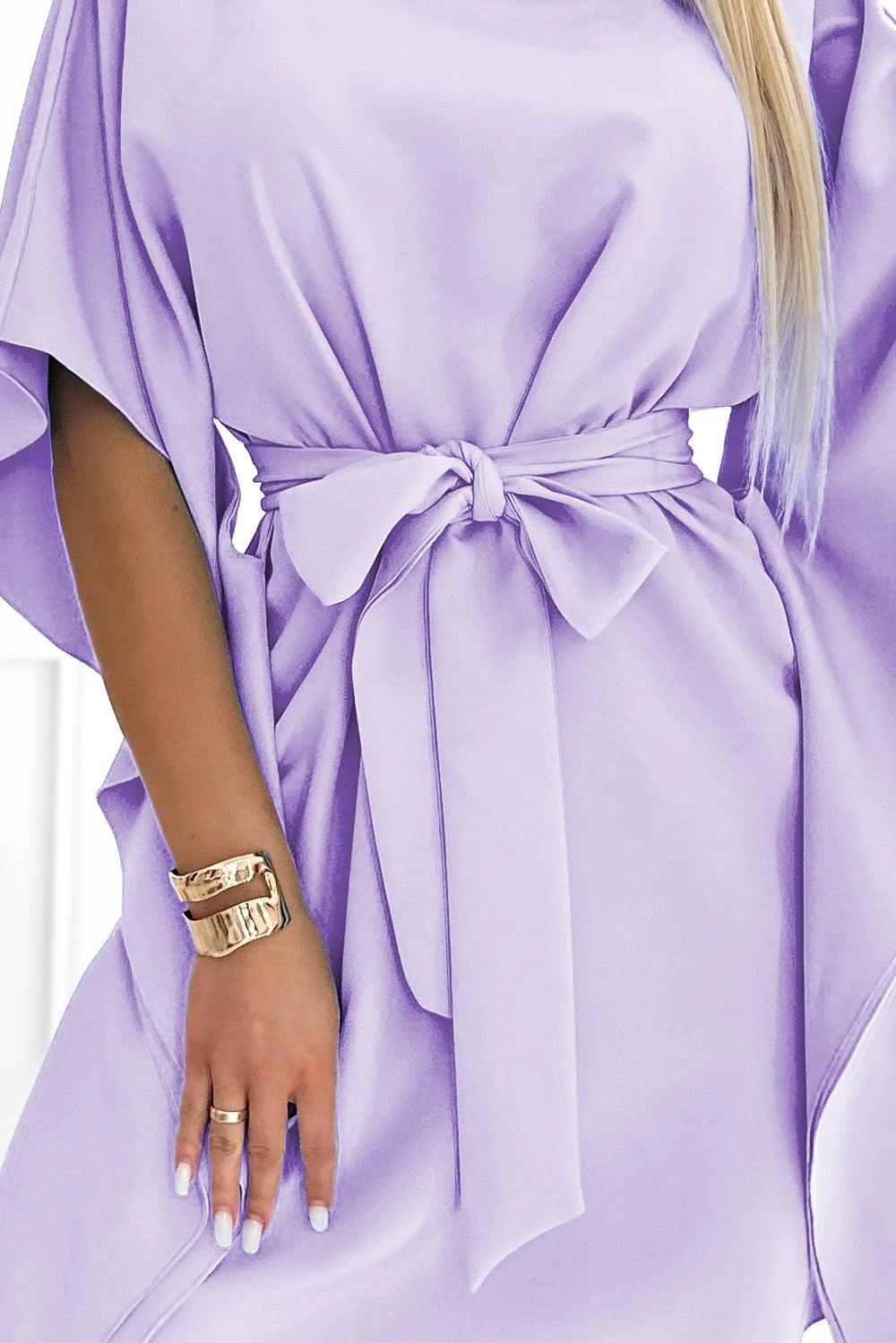 SOFIA Butterfly dress – Bright Heather