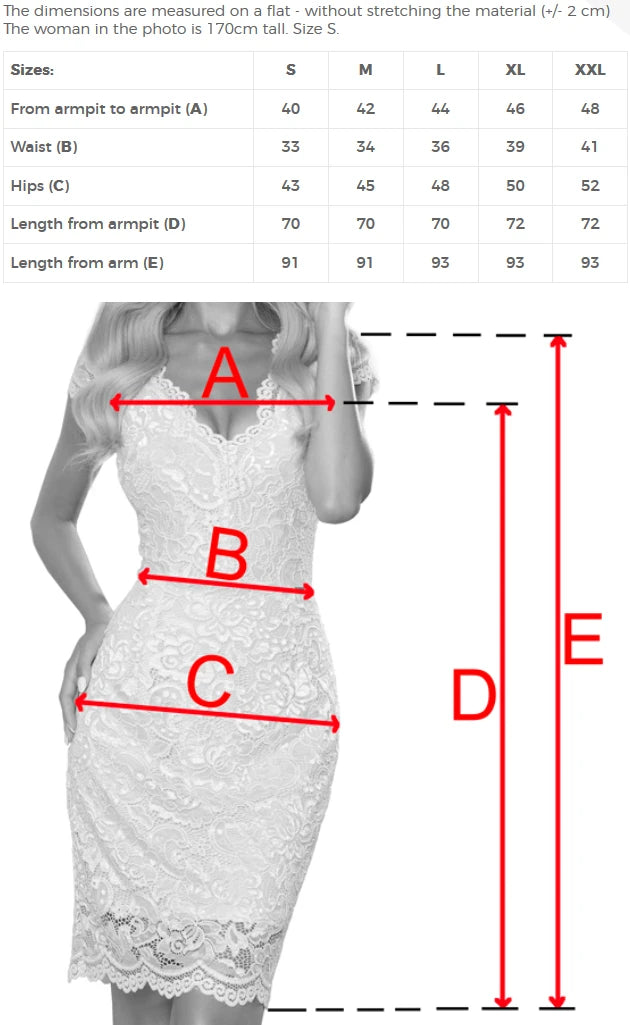 Lace dress with neckline – Classic Blue