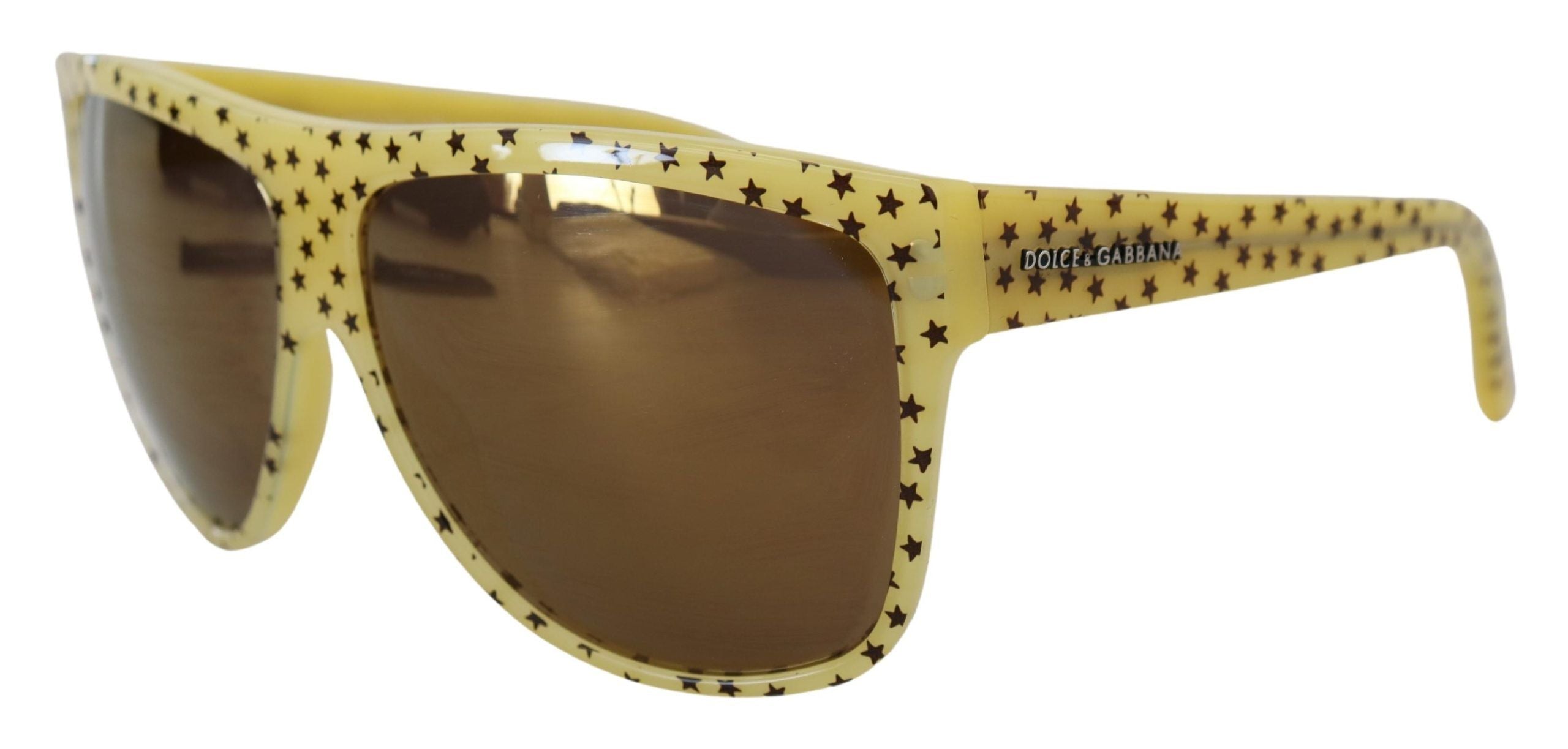 Sluneční brýle Yellow Stars s hranatými okny acetátu DG4125