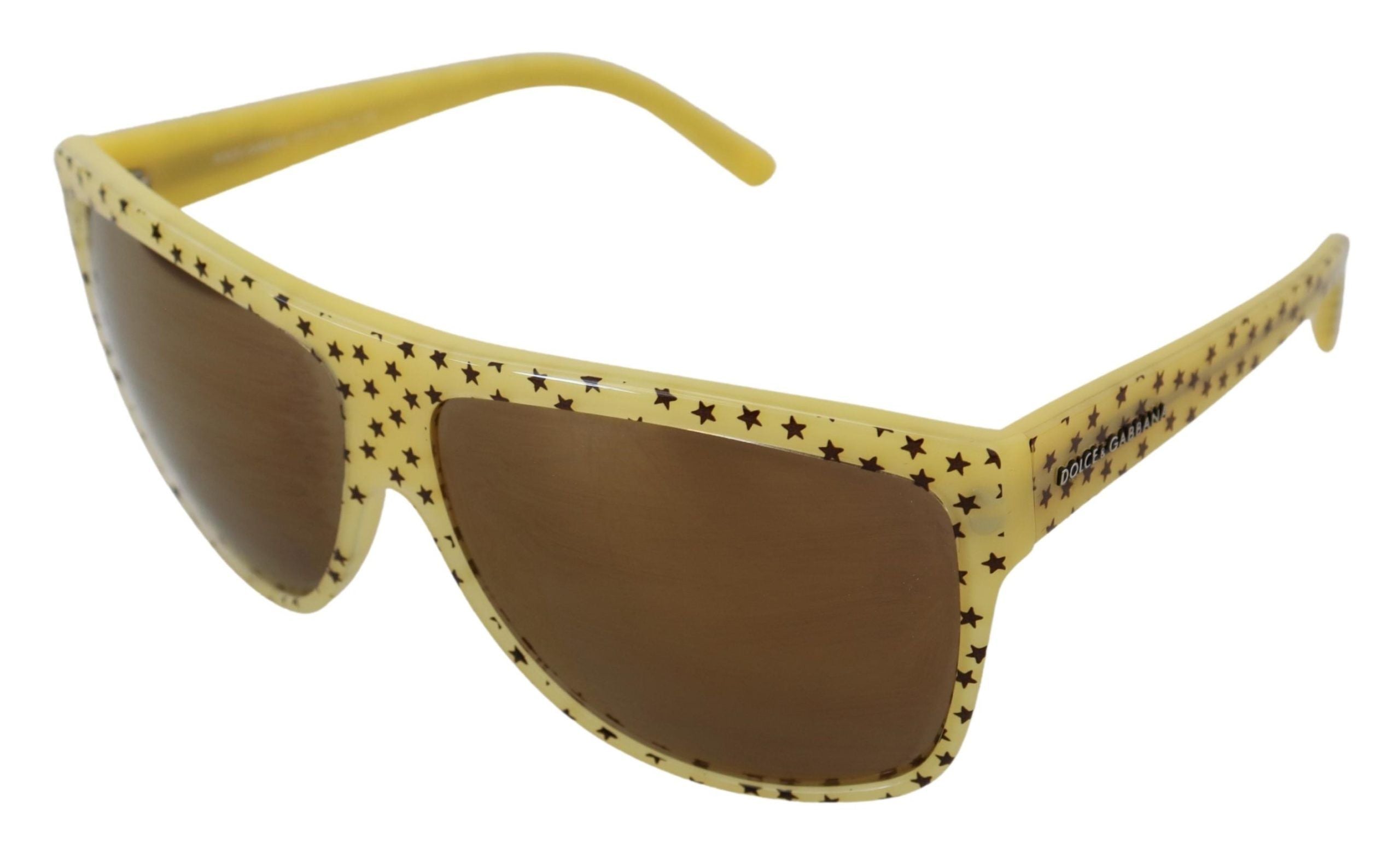 Sluneční brýle Yellow Stars s hranatými okny acetátu DG4125