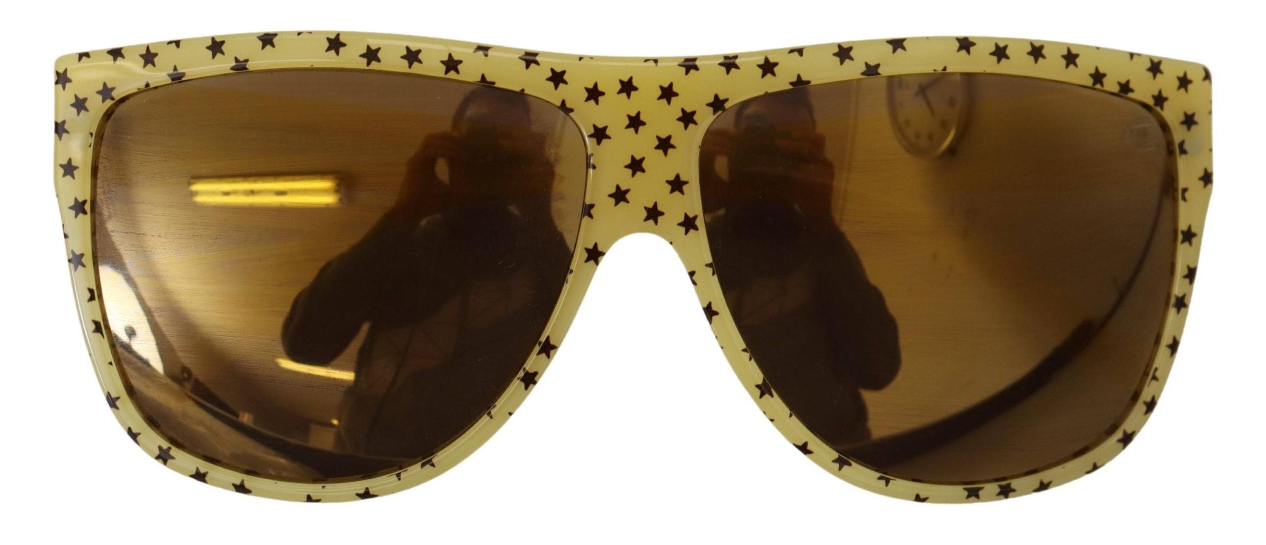 Sluneční brýle Yellow Stars s hranatými okny acetátu DG4125