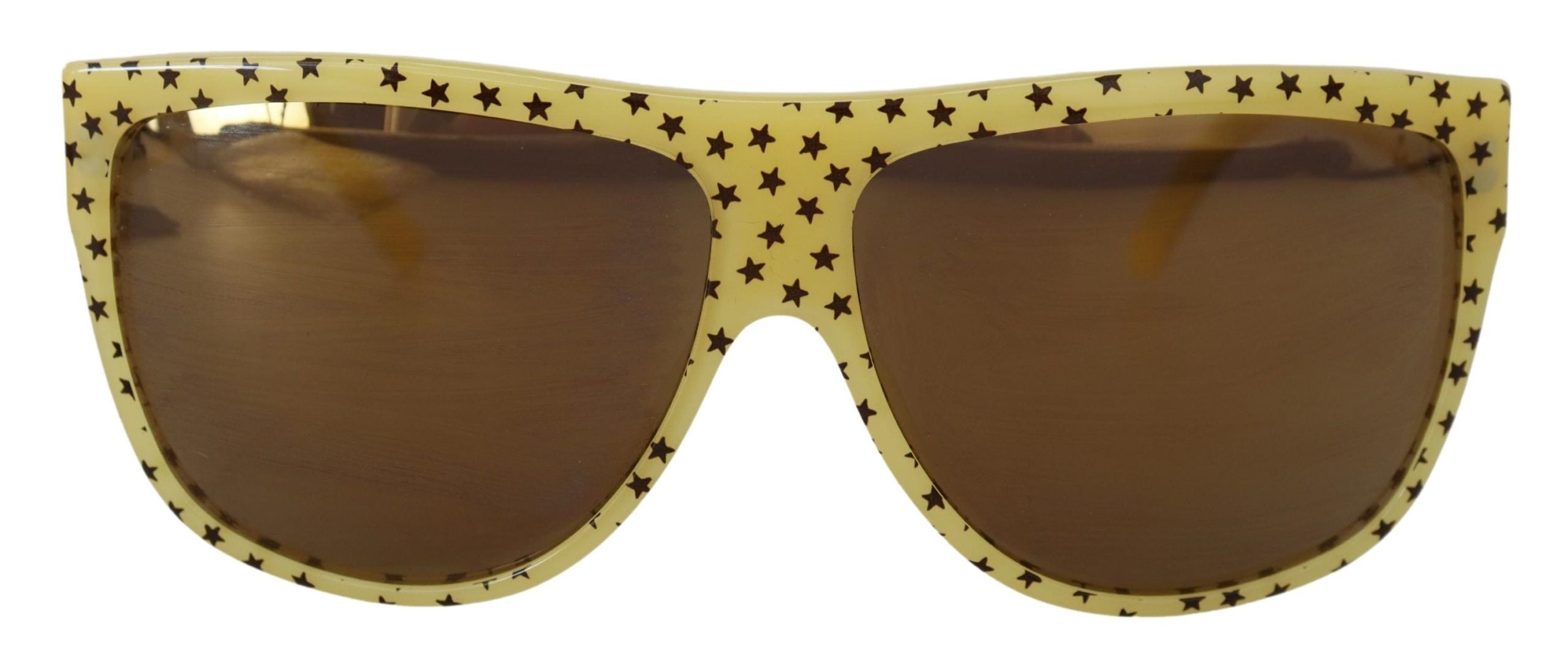 Sluneční brýle Yellow Stars s hranatými okny acetátu DG4125