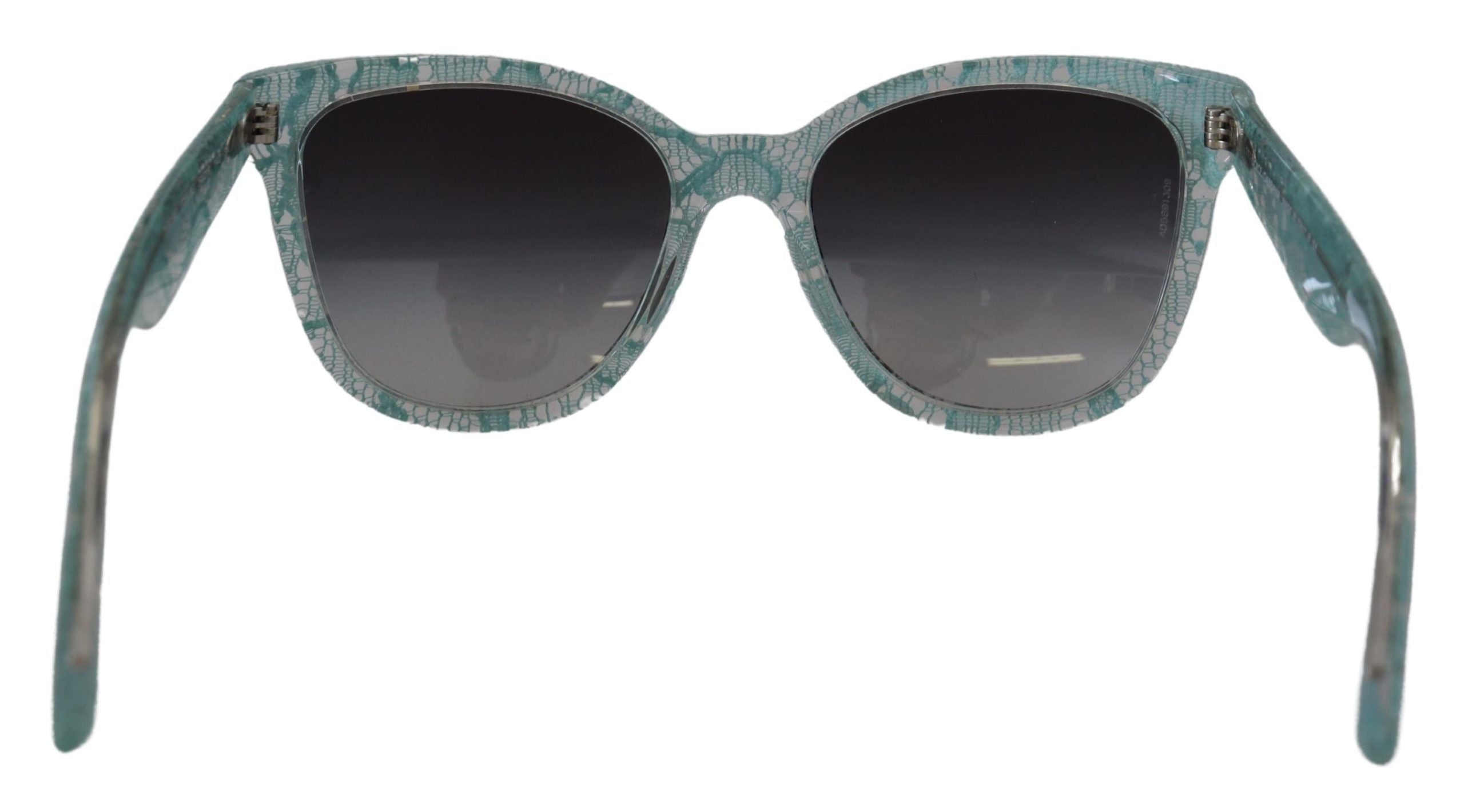 Modré krajkové acetátové krystalové kulaté sluneční brýle DG4190