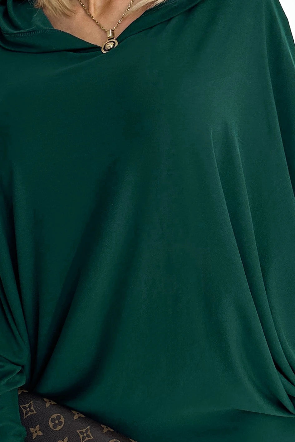 Bat dress with a hood – Green