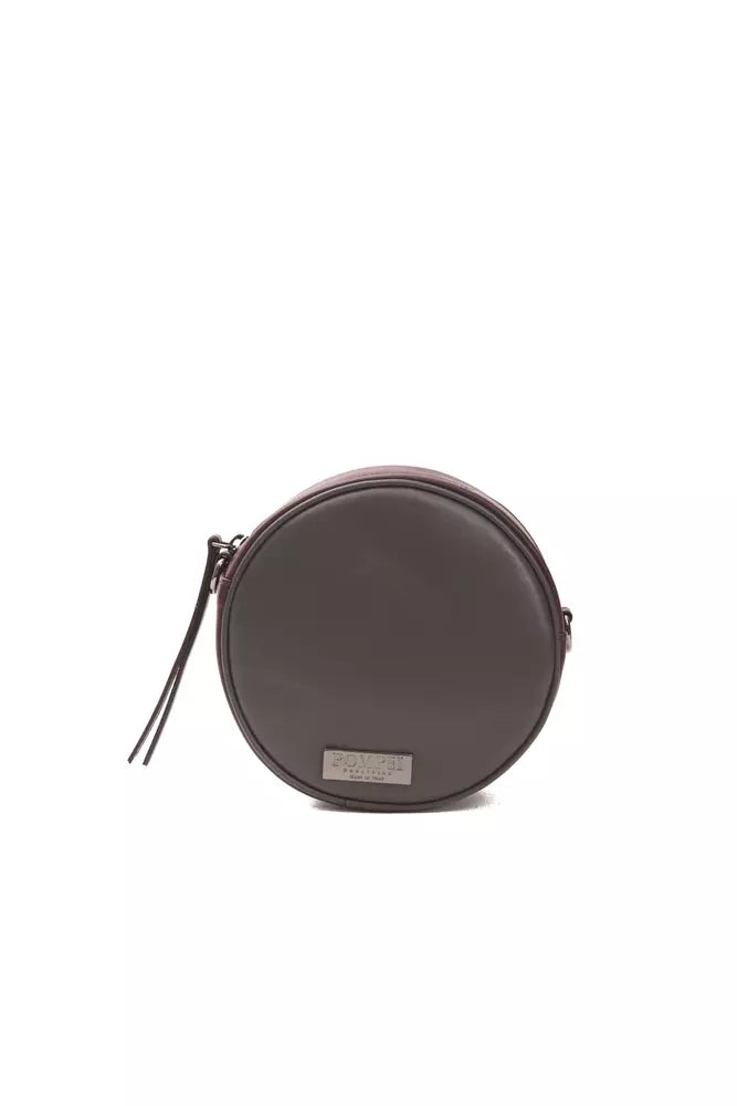 Dámská kožená crossbody kabelka v vínové barvě