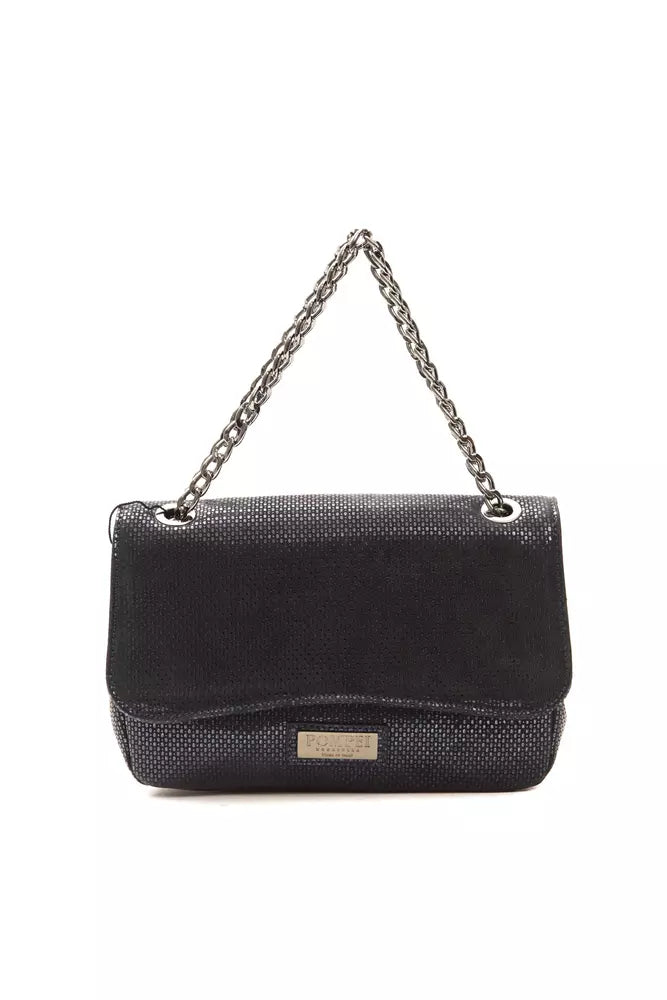 Modrá kožená dámská crossbody taška
