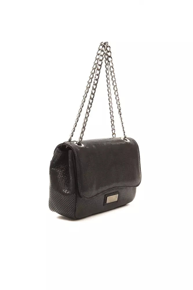 Černá kožená dámská crossbody taška