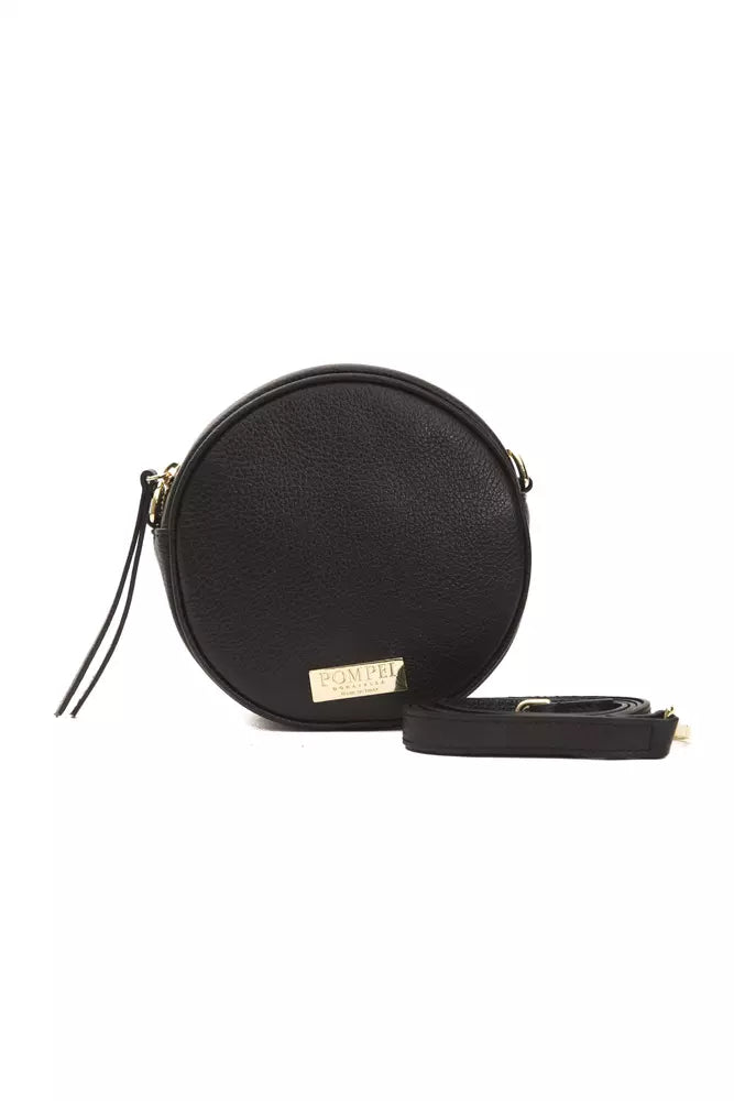 Černá kožená dámská crossbody taška