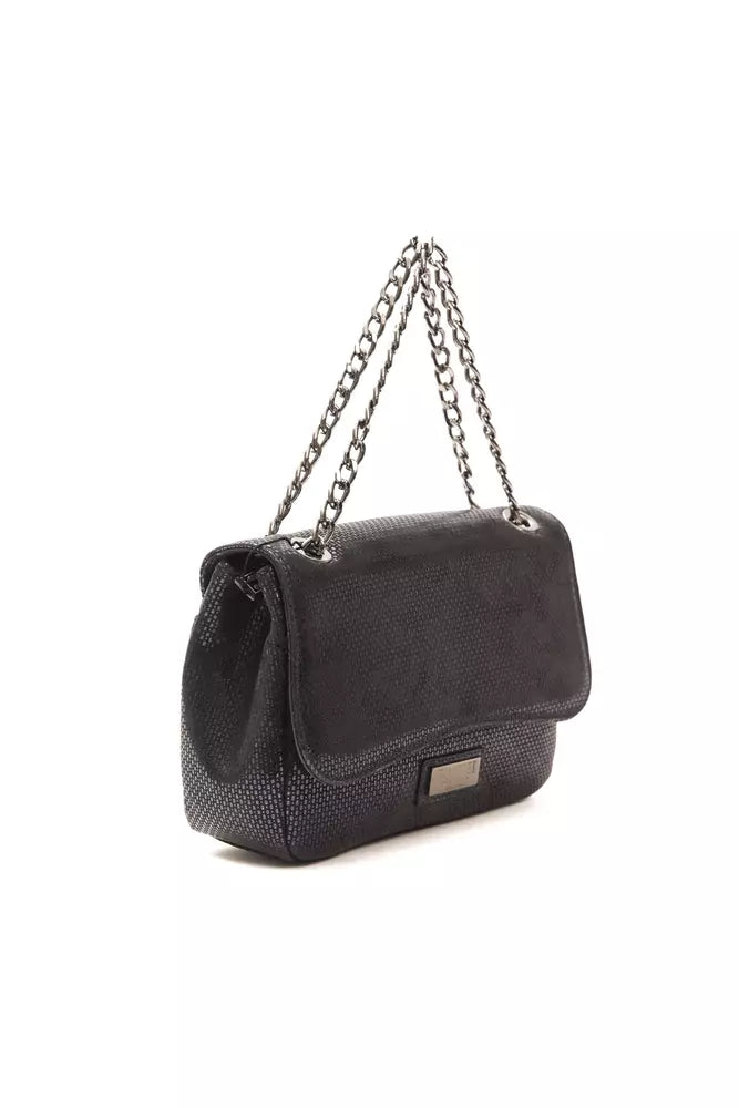 Modrá kožená dámská crossbody taška