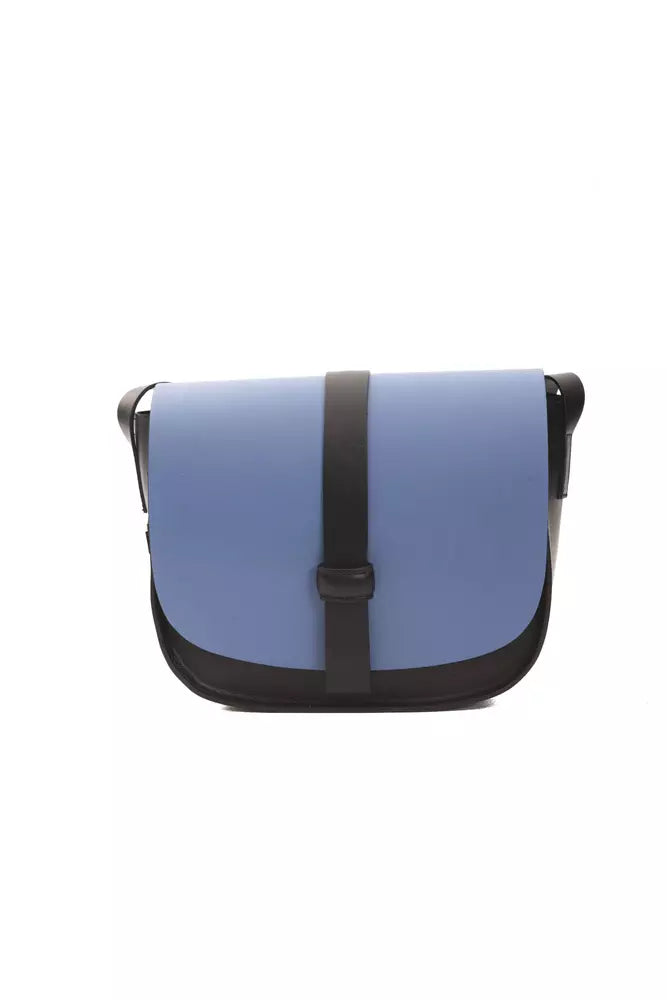 Modrá kožená dámská crossbody taška