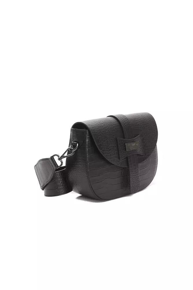 Černá kožená dámská crossbody