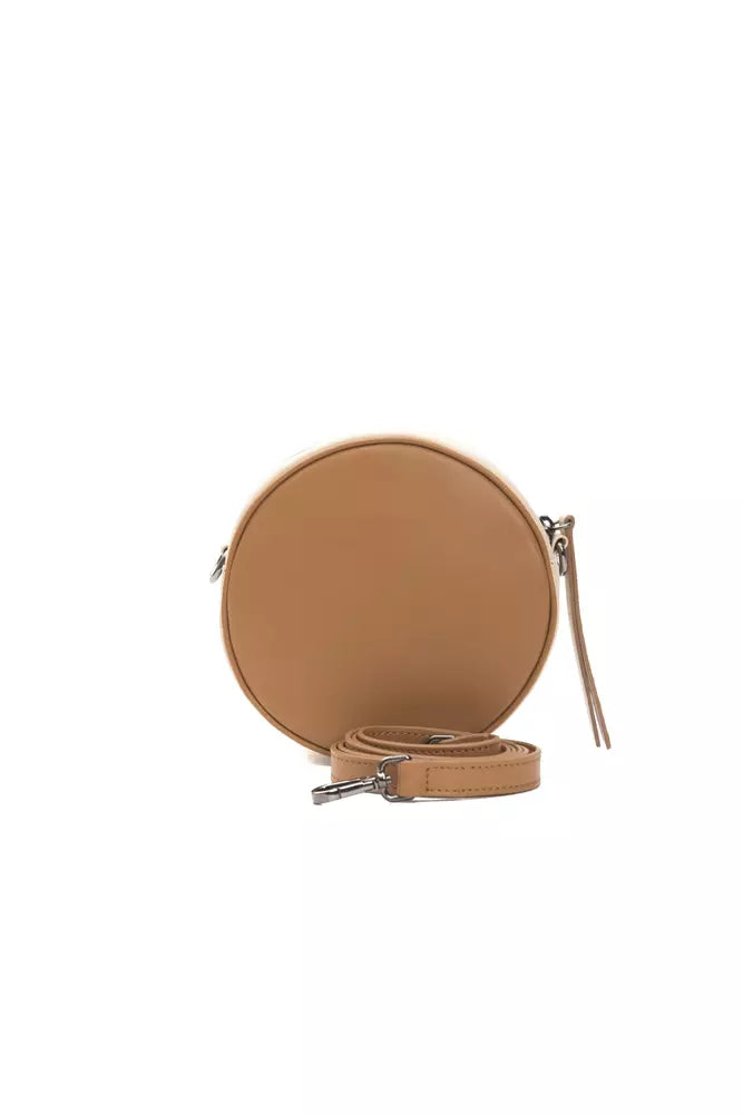 Hnědá kožená dámská crossbody kabelka