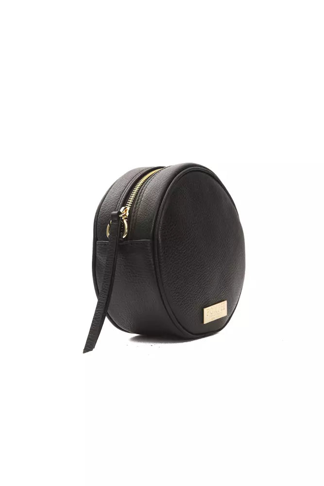 Černá kožená dámská crossbody taška