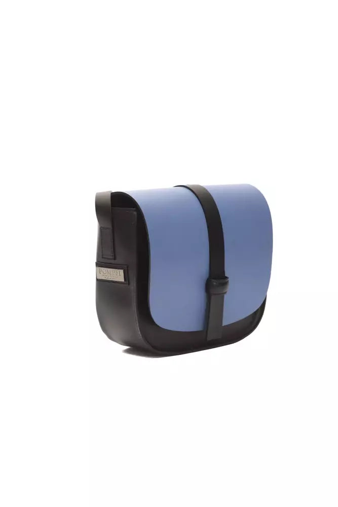 Modrá kožená dámská crossbody taška