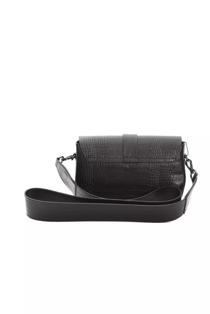 Černá kožená dámská crossbody