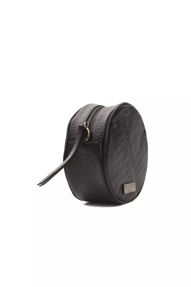 Černá kožená dámská crossbody taška