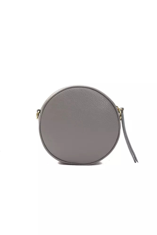 Šedá kožená dámská crossbody