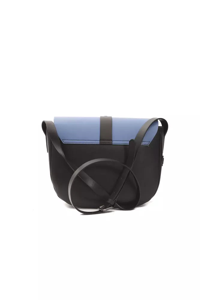 Modrá kožená dámská crossbody taška