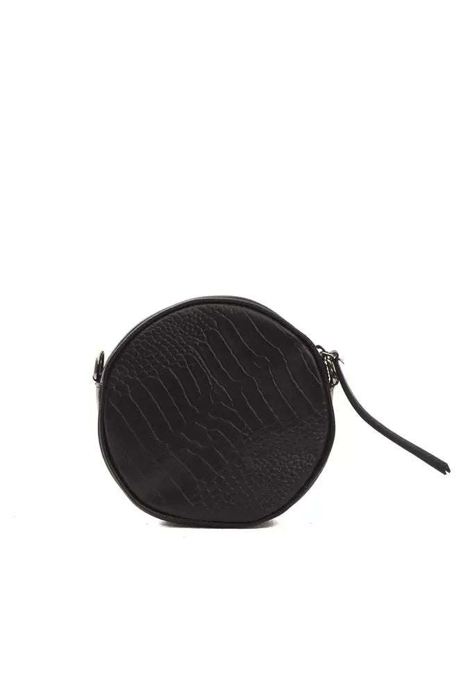 Černá kožená dámská crossbody taška