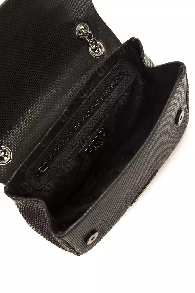 Černá kožená dámská crossbody taška