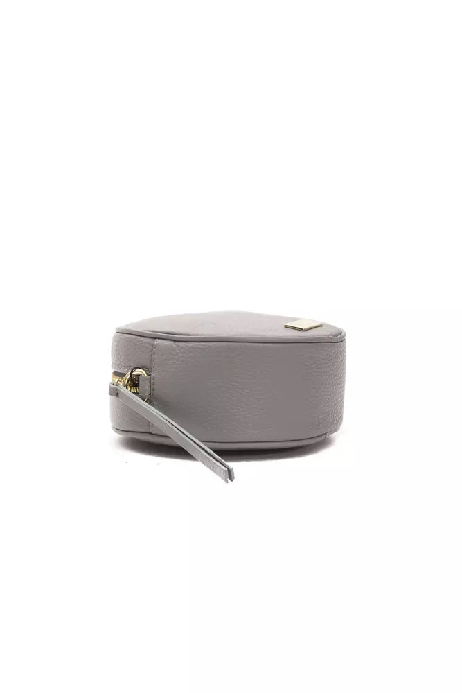 Šedá kožená dámská crossbody